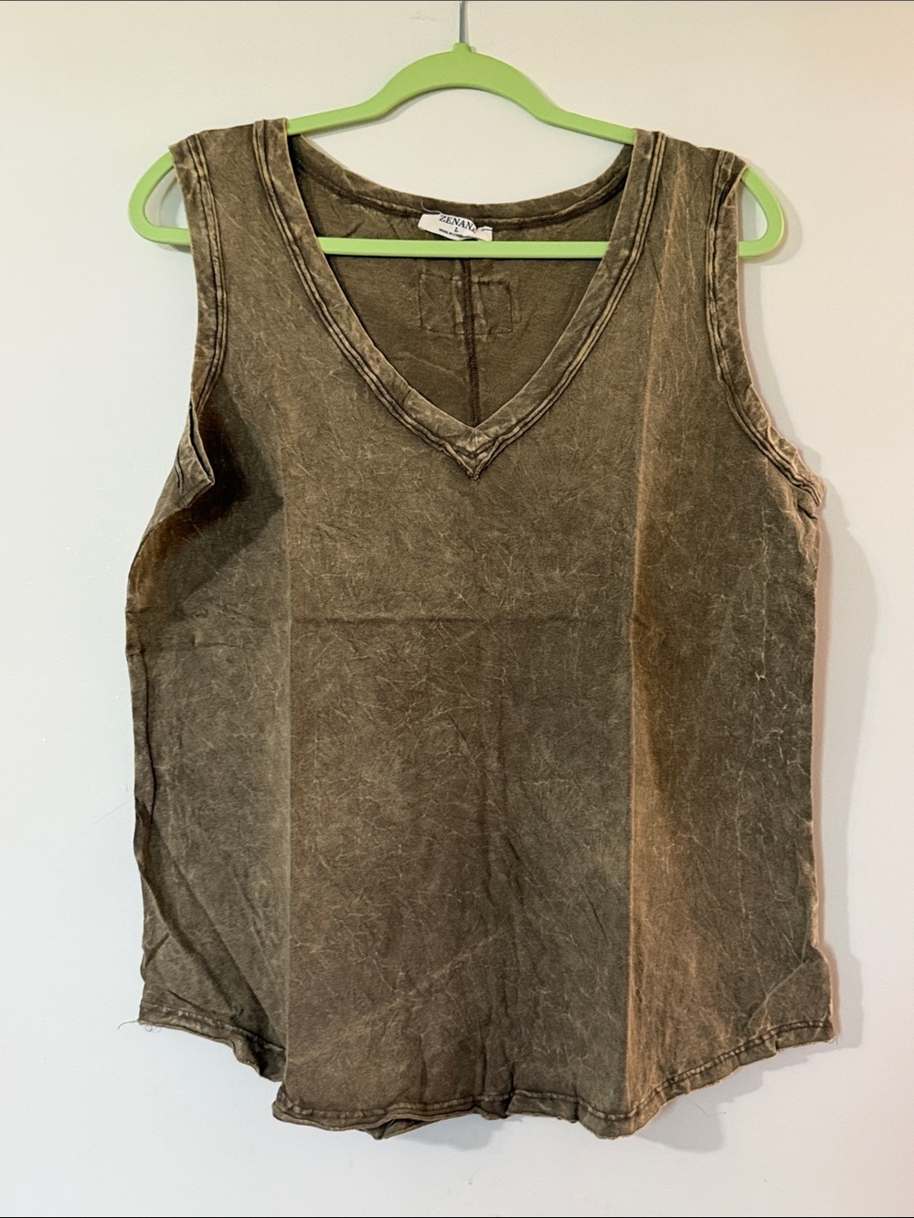 NWOT Outfitters Washed Mocha V-Neck Sleeveless Tank